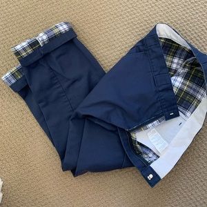 Dickies flannel lined work pants, navy blue